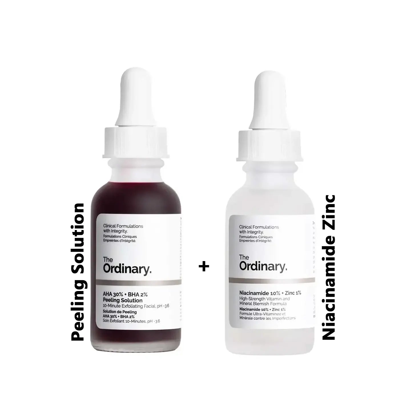 Niacinamide 10% Zinc 1% + AHA 30% BHA 2% Peeling Solution Combo