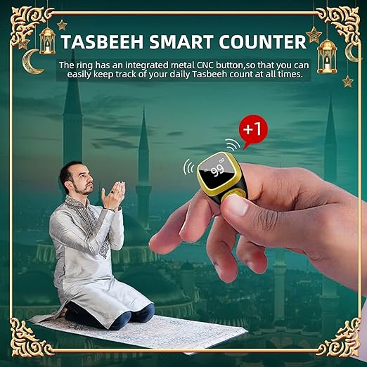 3 IN 1 Qibla Ring Tasbih تذكير بالصلاة المضادة