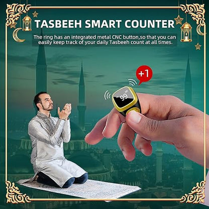 3 IN 1 Qibla Ring Tasbih تذكير بالصلاة المضادة