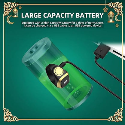 3 IN 1 Qibla Ring Tasbih تذكير بالصلاة المضادة