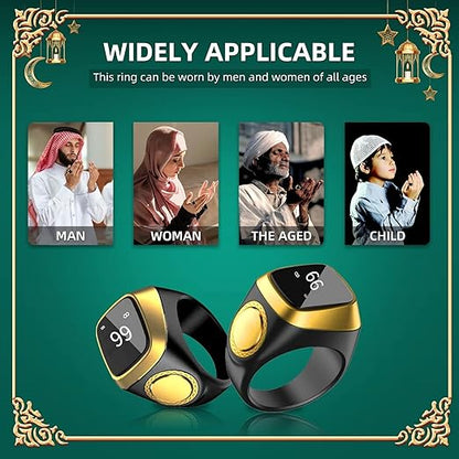 3 IN 1 Qibla Ring Tasbih تذكير بالصلاة المضادة